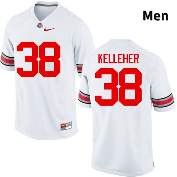 Men's Ohio State Buckeyes #38 Logan Kelleher White Game College Stitched Football Jersey 23JK044TH